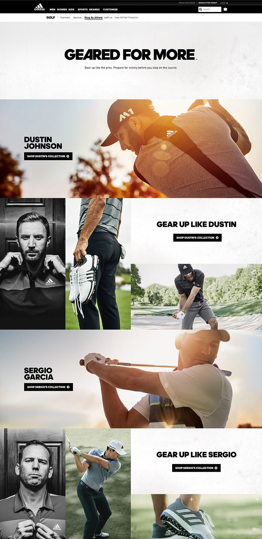adidas Golf product experience