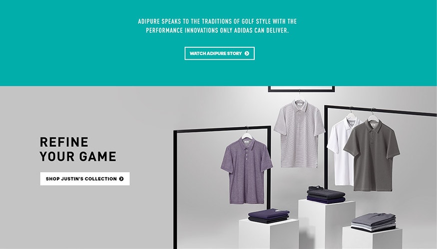 adidas Golf additional screen