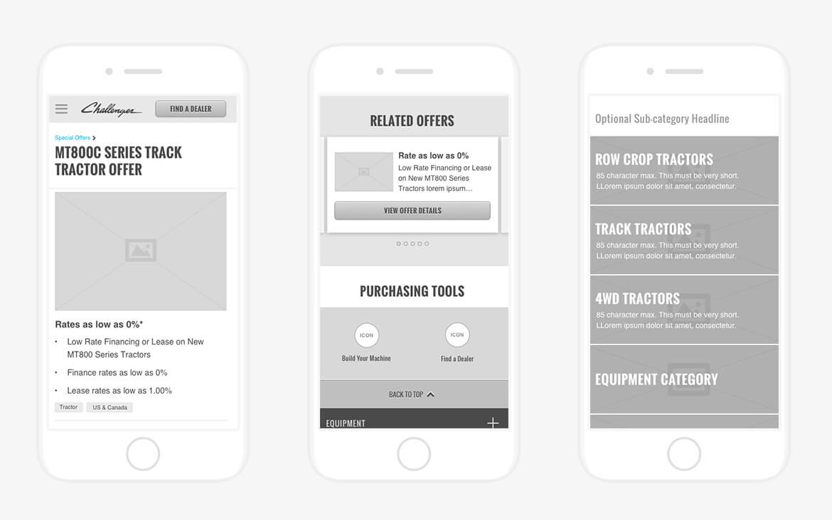 Mobile wireframe screen 1