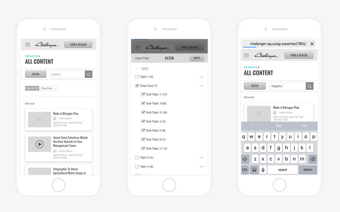 Mobile wireframe screen 3