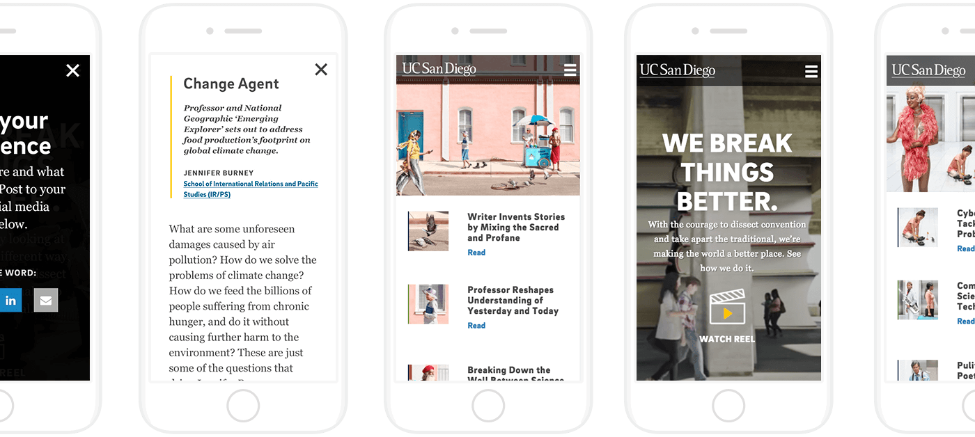Mobile-optimized Break Things Better experience