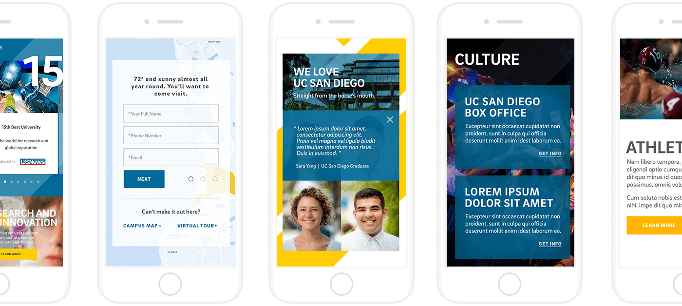UC San Diego landing page design 3