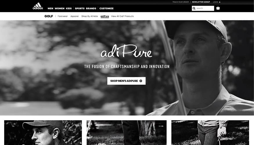 adidas Golf content page