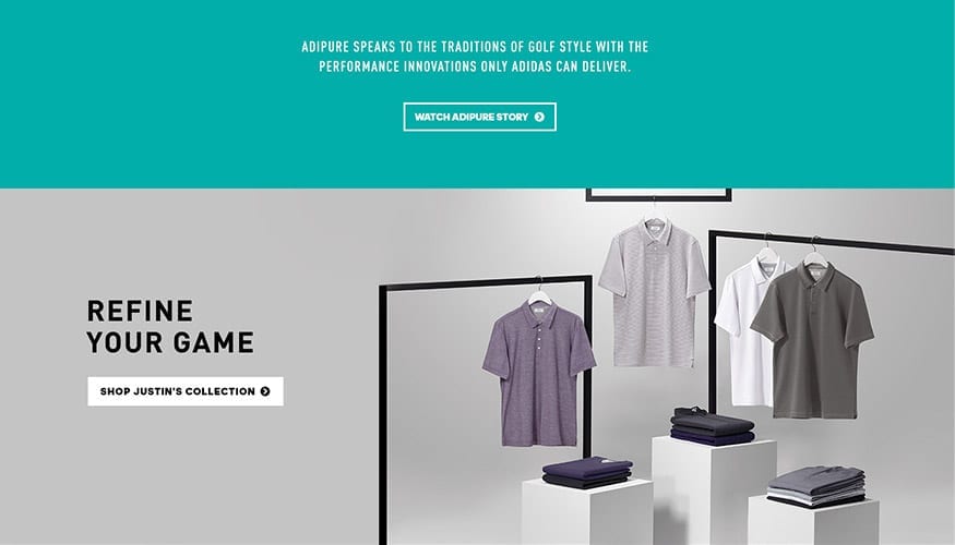adidas Golf additional screen