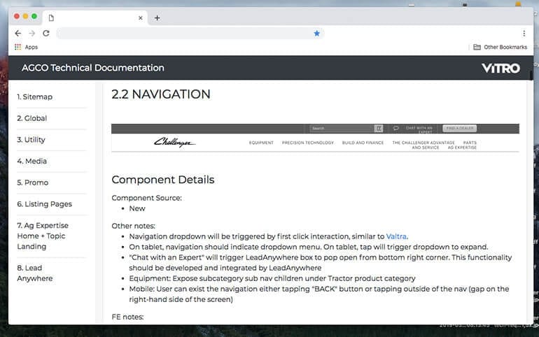 Technical documentation site for Challenger modules