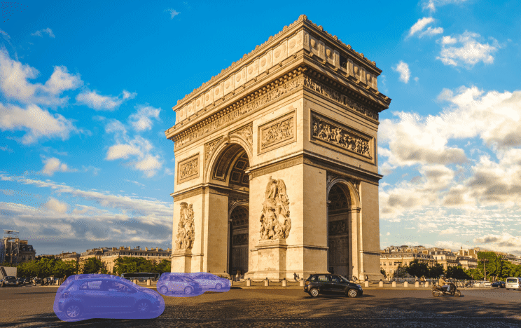 France — Generative Fill remove on Arc de Triomphe scene