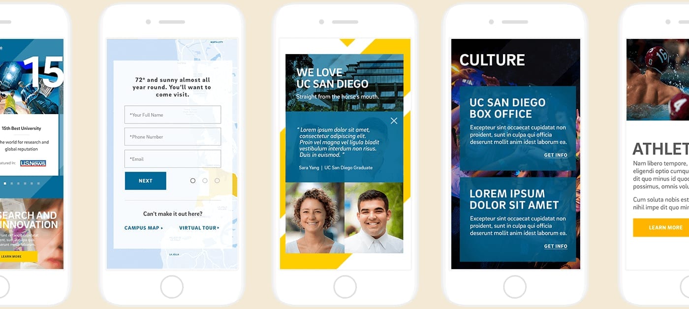 UC San Diego landing page design 3